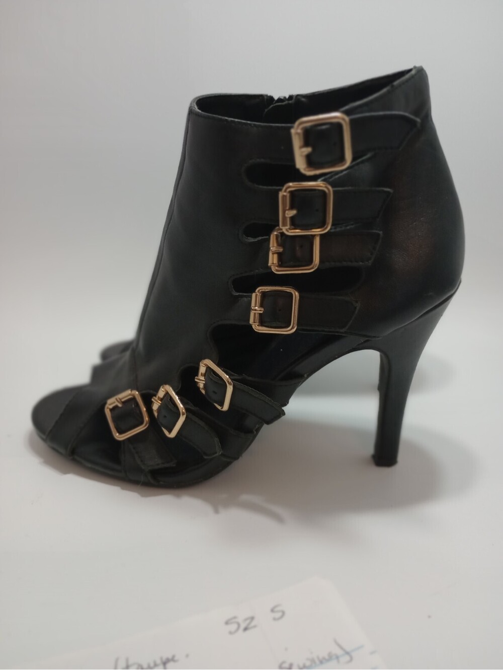 LANE BRYANT  Heal Pump Open Toe Bootie Black Sz 10W Originally $129